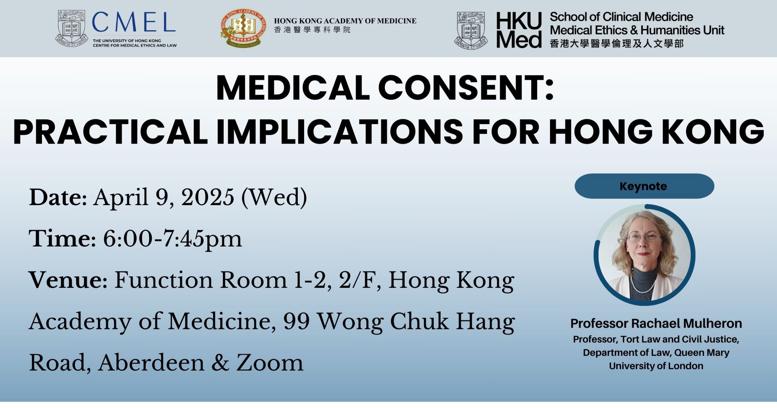 Banner “Medical Consent: Practical Implications for Hong Kong”