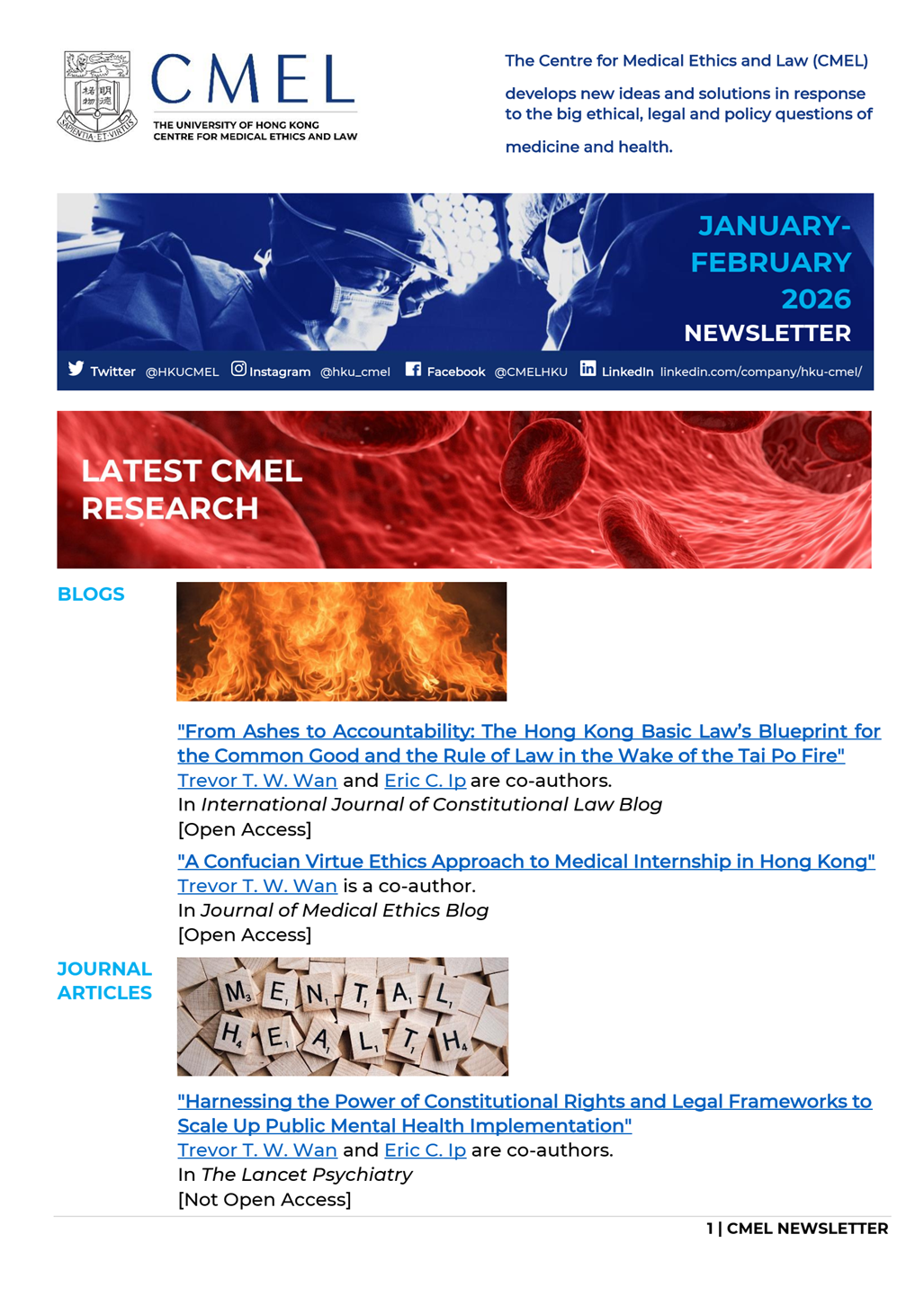 Page 1 of the Newsletter